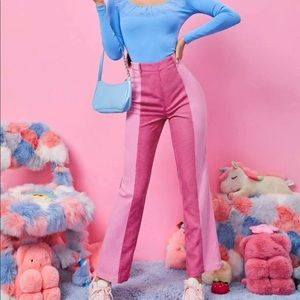Two-Tone Pink Trouser Pants